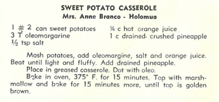 Sweet Potato Casserole