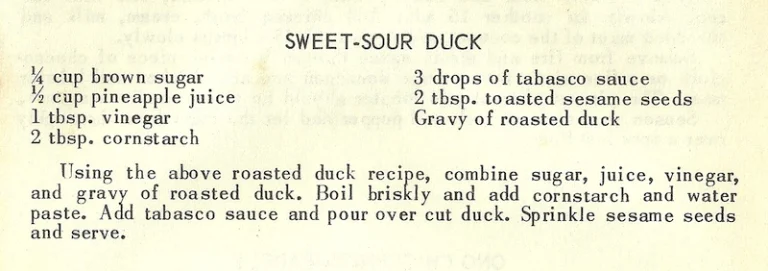 Sweet-Sour Duck