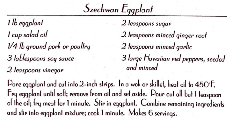 Szechwan Eggplant