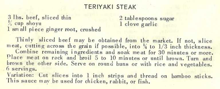 Teriyaki Steak