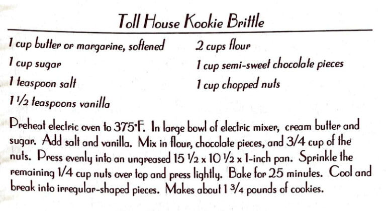 Toll House Kookie Brittle