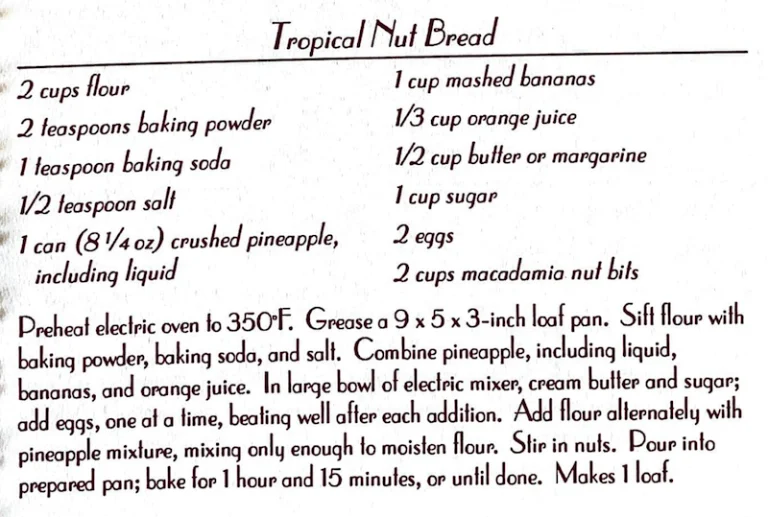 Tropical Nut Bread