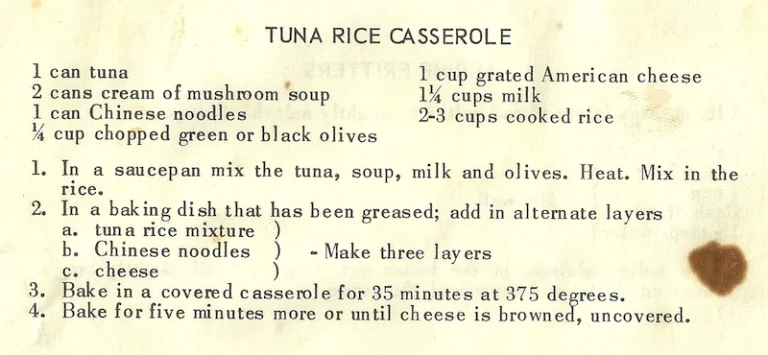 Tuna Rice Casserole