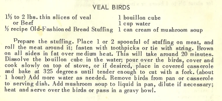 Veal Birds