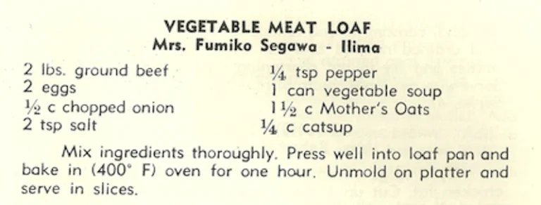 Vegetable Meat Loaf