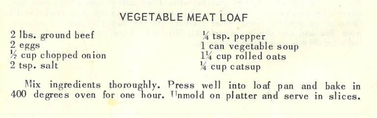 Vegetable Meat Loaf