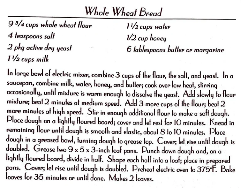 Whole Wheat Bread
