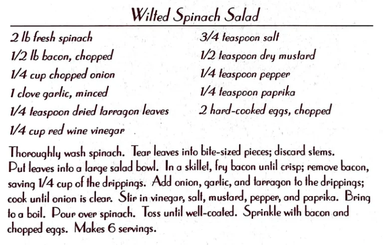 Wilted Spinach Salad