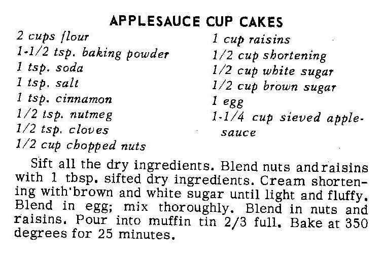 Applesauce Cup Cakes