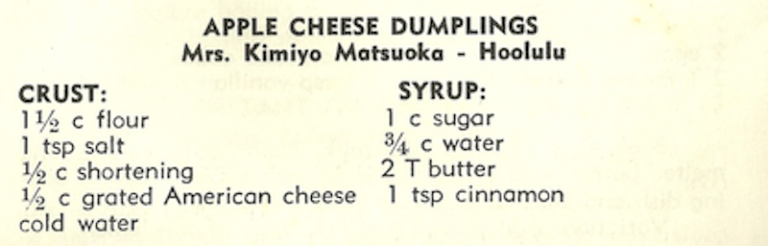 Apple Cheese Dumplings