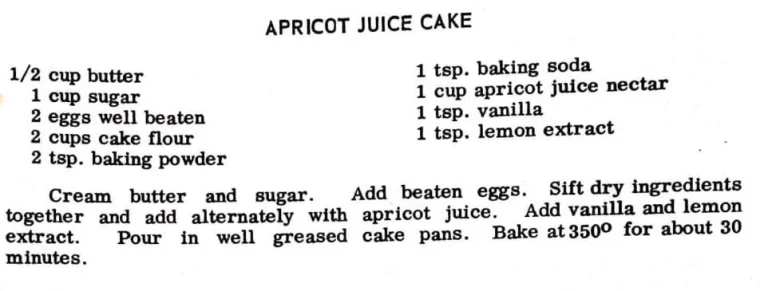 Apricot Juice Cake