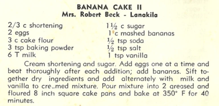 Banana Cake II