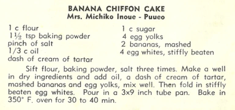 Banana Chiffon Cake