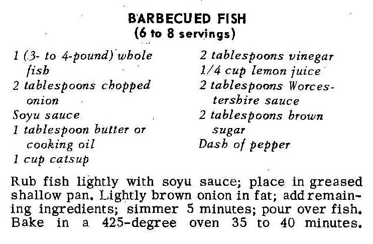 Barbecued Fish