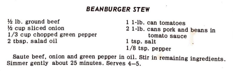 Beanburger Stew