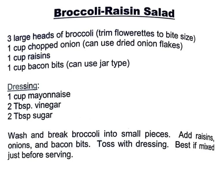 Broccoli Raisin Salad