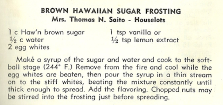Brown Hawaiian Sugar Frosting