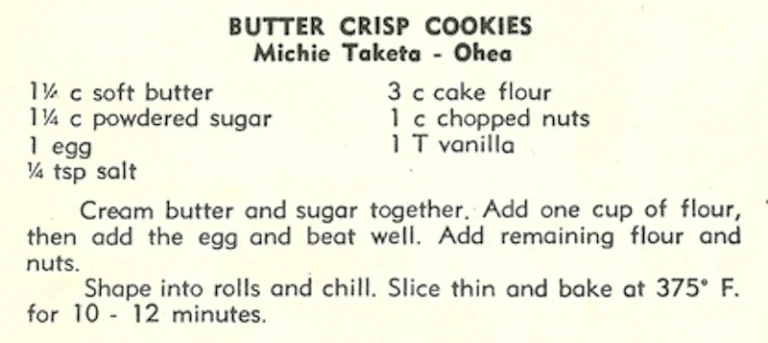 Butter Crisp Cookies