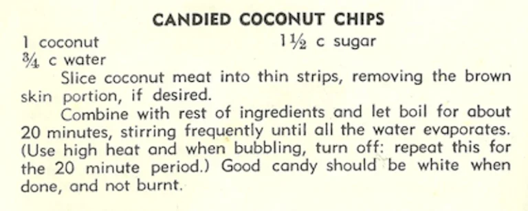 Candied Coconut Chips