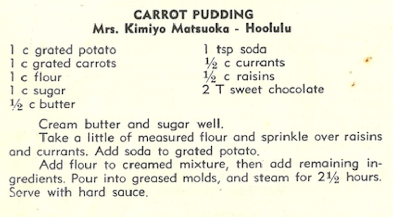 Carrot Pudding