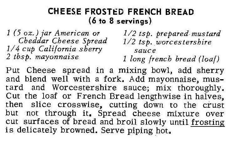 Cheese Frosted French Bread