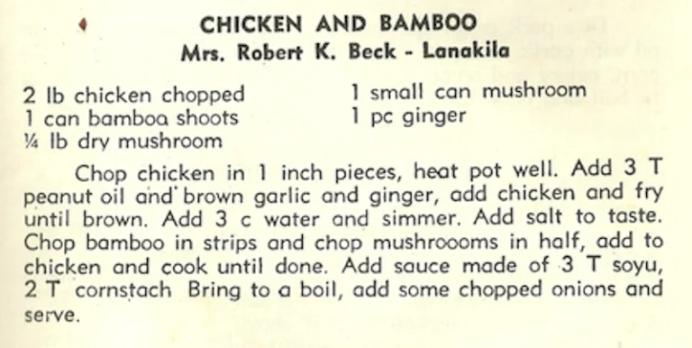 Chicken and Bamboo