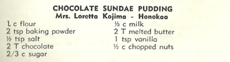 Chocolate Sundae Pudding