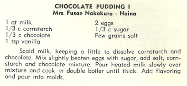 Chocolate Pudding I