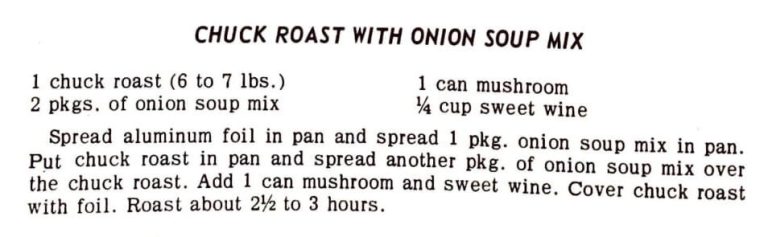 Chuck Roast With Onion Soup Mix