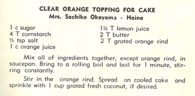 Clear Orange Topping For Cake