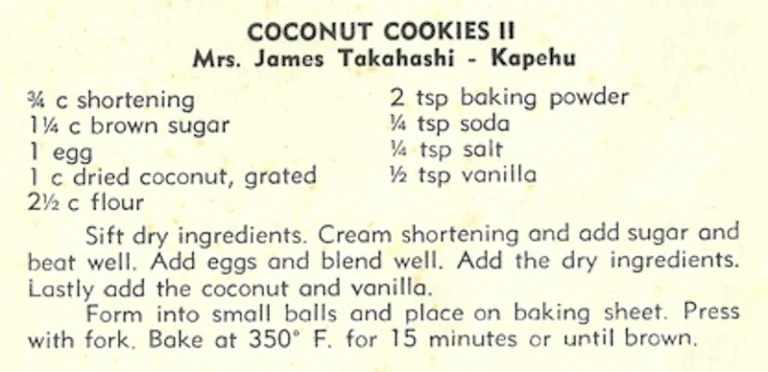 Coconut Cookies II