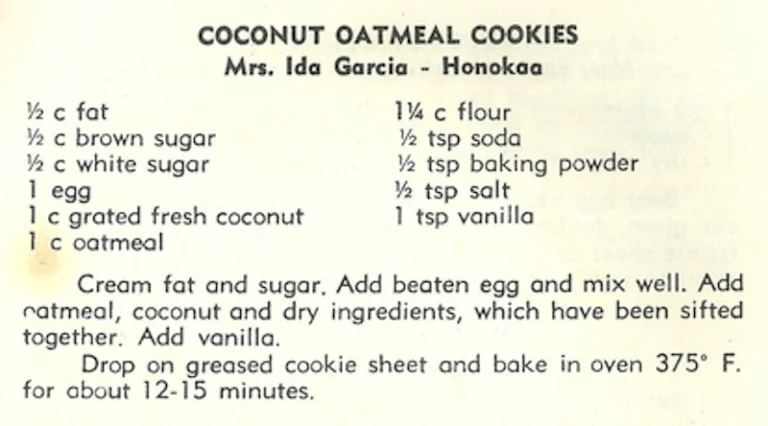 Coconut Oatmeal Cookies