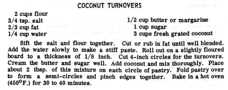 Coconut Turnovers