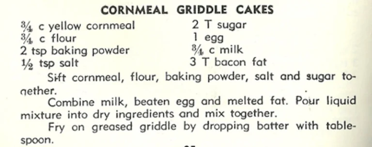 Cornmeal Griddle Cakes