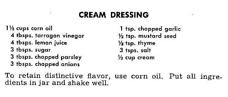 Cream Dressing