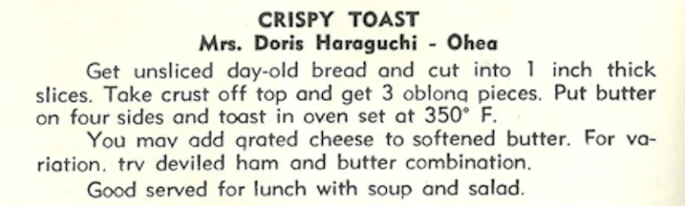 Crispy Toast