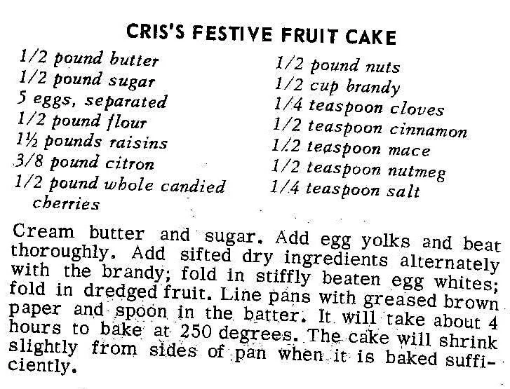 Cris’s Festive Fruit Cake