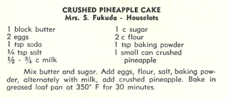 Crushed Pineapple Cake