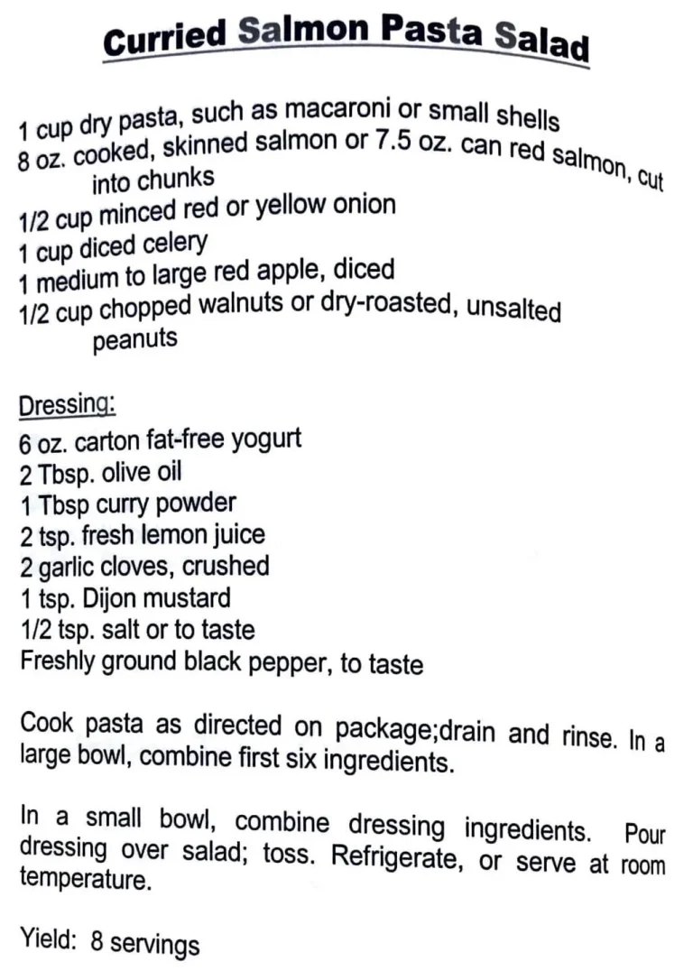 Curried Salmon Pasta Salad