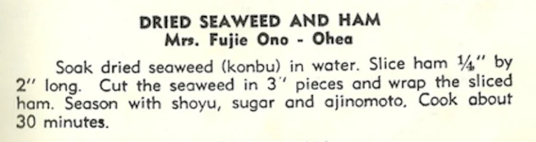 Dried Seaweed and Ham