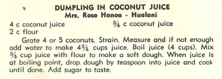 Dumpling in Coconut Juice