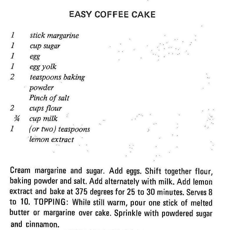 Easy Coffee Cake