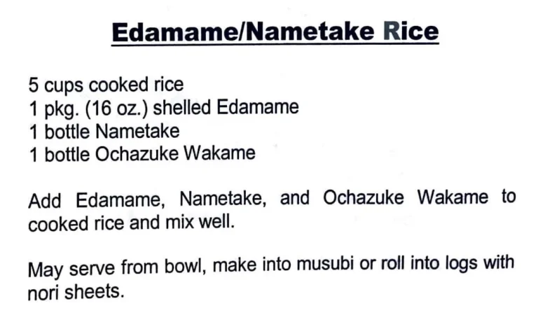 Edamame/Nametake Rice