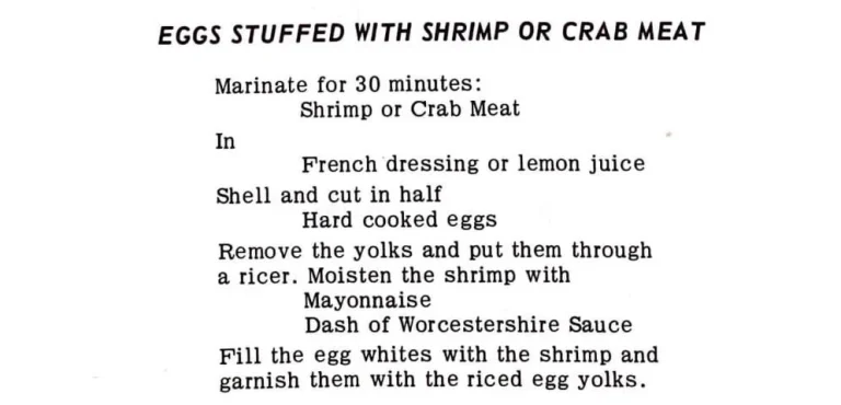 Eggs Stuffed With Shrimp or Crab Meat