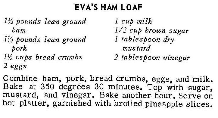 Eva’s Ham Loaf