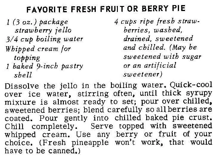Favorite Fresh Fruit or Berry Pie