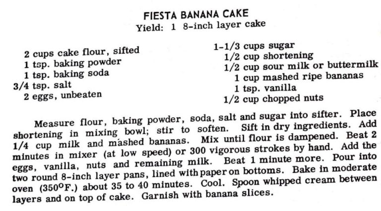 Fiesta Banana Cake