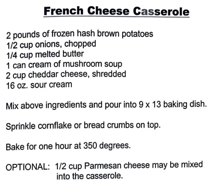 French Cheese Casserole
