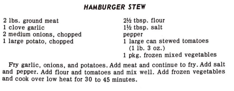 Hamburger Stew