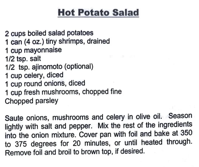 Hot Potato Salad